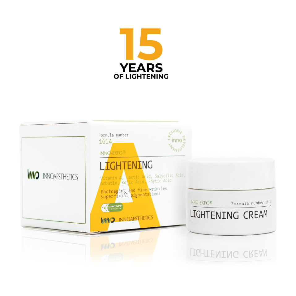 Promocja 15 lat skutecznej walki z przebarwieniami. Promocja na profesjonalny peeling na przebarwienia Lightening -20% !
