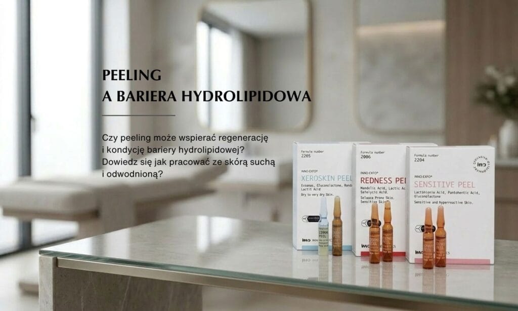 Grafika do artykułu o peelingu terapeutycznym i barierze hydrolipidowej skóry suchej oraz odwodnionej